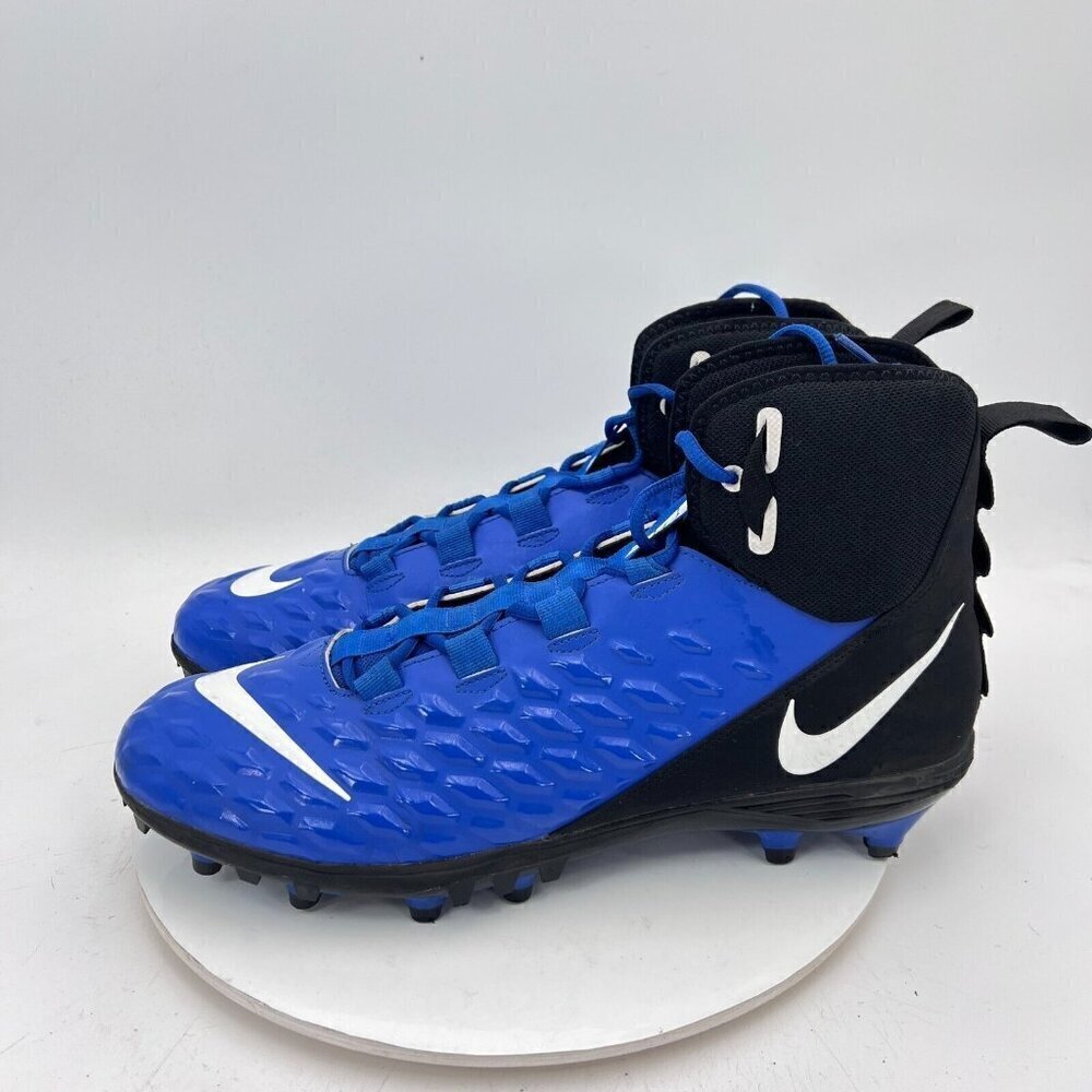 Nike Force Savage Varsity 2 Men Size 15 AQ8155-402 Blue Black Cleats Shoes